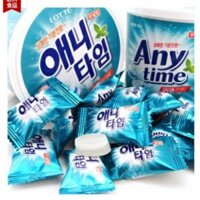 🌞🌞( 1 thùng = 20 gói) Kẹo Lotte Anytime không đường vị bạc hà/Đào/Chanh 60g
