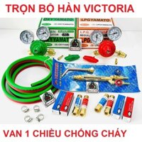 [ 10 Mét ] Trọn Bộ Đèn Hàn Gió Đá Victoria, Có Van 1 Chiều Chống Cháy Nổ Ngược, Bộ Hàn Oxy Gas Đèn Victoria