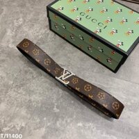 🔥 10.10 . 🔥 Thắt lưng nam - nữ mặt đá màu bạc (dây lưng vân hoa màu nâu bò) 🌺 . . . ⇼ new * 🔥 `