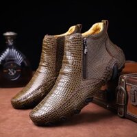 𝐒𝐀𝐋𝐄 11.11 free Giày bốt da cá sấu phong cách vintage cho nam uy tín Uy Tín 2020 Az1 x hot `