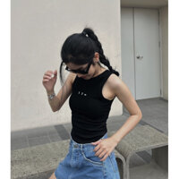 " 1,2 năm" Áo ba lỗ ôm body thun gân- daisy.slytherin