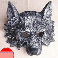 -151Halloween Động Vật Đảng Biểu Diễn Mặt Nạ Thanh Kinh Dị Nam Cos Đầu Sói Trang Trí Sân Khấu Ca Sĩ Đeo Vương