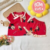 [ 15Kg - 35KG ] Đồ Bộ Bé Gái Pijama Lụa Cao Cấp Tay Ngắn_BM06