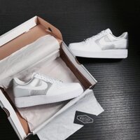 -1XXX Giày NikeEEE--- Air---Force 1 07 Low White Metallic Silver ** [DD6629 100]-9600