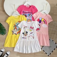 [ 2-12 tuổi] Đầm thun đuôi cá DISNEY xinh xắn cho bé gái, form xòe rộng rãi | Bigbaby Shop