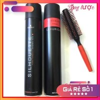 ❤❤ 2 Gôm xịt tóc nam SILHOUETTE LUXURIOUS tặng lược tròn ❤❤