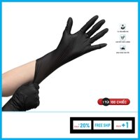 [ 200 chiếc ] - Găng Tay Cao Su Đen Nitrle - Chuyên Nhà Hàng, Thẩm Mỹ, Tattoo T11