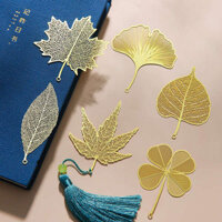 🔥 2025 🔥 đánh dấu trang sách có hàng sẵn đánh dấu trang kim loại bookmark Dấu trang bằng đồng thau cổ điển ❉Đồng thau kim loại rỗng Sáng tạo Lá bạch quả Vein Bookmark Wutong Lá tua rua tinh tế Quà tặng đóng hộp thủ công cho giáo viên và học sinh Bảo tàn