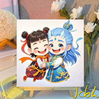 ✨ 2025 Mới Nezha Kỹ Thuật Số Tranh Sơn Dầu DIY Tô Màu Sơn Dầu Tranh Trang Trí ✨
