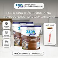 ( 2L - Z33 ) Chống thấm Tường đứng  ZADO Paint Z 33, Sơn gốc nước, màu ghi sáng