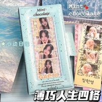 🔥 2x6 Inch Album Ảnh Hộp Đựng Thẻ Sưu Tập 🔥 Ins Photo Card Binder Book Sách Album Ảnh Thần Tượng 2025 có hàng sẵn Dành Cho Photocards photo tài liệu Star Photo Booth Frames ☂Ins Style Mint Chocolate Life Túi đựng thẻ PVC bốn lưới Star-chasing Thẻ nhỏ 3