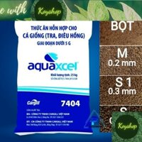 [ 3 kg ]Cám cá Cargill 7404S 0,5mm viên nổi dùng làm thức ăn cá vàng, bảy màu, betta.cho cá con cá nhỏ dưới 10g.