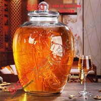 [ 30 Lít ] Bình Thủy Tinh, Chum Rồng Phụng Hoặc Sen Cá Chép 30 Lít | Tùy Chọn Họa Tiết