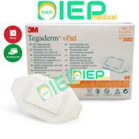✅ 3M TEGADERM + PAD 3582 1 HỘP 50 miếng (5cmx 7cm) - Băng Film y tế trong suốt CÓ GẠC vô khuẩn, chống thấm nước