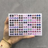 ⭐ ⭐ (4-25mm）60 cặp que xoắn bằng nỉ len cho búp bê, mô phỏng DIY, mắt thủy tinh thủ công, mắt thủy tinh phổ biến cho thỏ đường BJD