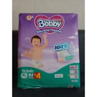 [+4 miếng trong gói] Tã quần Bobby size XL 84+4 (88 miếng) cho bé 12-17kg hàng chính hãng (HSD 2029)