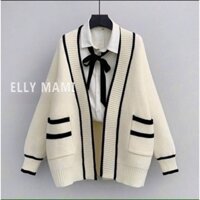 ( 40kg - 95kg ) Áo Khoác Bầu Và Sau Sinh Cardigan Len Sọc  Thiết Kế Cao Cấp ( Kèm Video + Ảnh Thật )