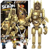 [ 462 Chi tiết ] Đồ chơi xếp hình Lego Skibidi Titan Clock King, Đồ chơi lắp ráp Lego Skibidi Toilet Titan CLock Man