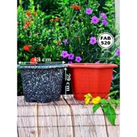 [ 5 Cái ] Chậu Nhựa Lục Giác FAB520 ( miệng 43cm x cao 29cm )