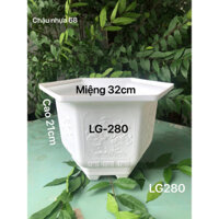 { 5 Cái } Chậu Nhựa Lục Giác 280 Trồng Cây Tuỳ Màu 32x21