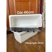 ( 5 Cái ) Máng Ngắn Trồng Rau Thông Minh Màu Trắng Và Đen 46x20