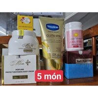 ( 5 món) combo Vaseline 10x - BNL- kích trắng tinh chất x3