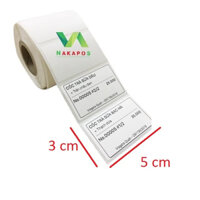 ( 50 CUỘN ) GIẤY IN TEM DÁN LY TRÀ SỮA 50X30 mm