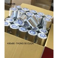 ( 50 CUỘN ) THÙNG GIẤY IN NHIỆT K80X80, giấy in hóa đơn, giấy in bill  [ THÙNG 50 CUỘN K80x80 ]