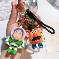 ☆ ★ 50 kiểu móc khóa tượng Toy Story, người ngoài hành tinh ba mắt Buzz Light, charm túi gấu dâu, máy vuốt/888