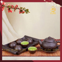 ( 7 MẪU ) Ấm chén tử sa khắc hoa sen gốm Bát Tràng chính hãng, giá tại xưởng