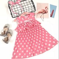 ( 8kg - 16kg) ĐẦM VOAN CHẤM BI 2 TẦNG ( KÈM BĂNG ĐÔ).