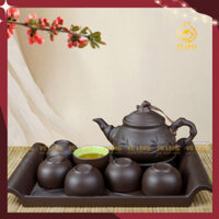 ( 9 MẪU ) Ấm chén tử sa gốm Bát Tràng khay chữ nhật đi kèm đẹp, chất lượng