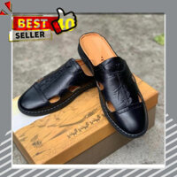 𝙆𝙃𝙊 𝙂𝙄À𝙔 𝙂𝙄Á 𝙂Ố𝘾  - H143 - Giày sục sabo bít mũi nam đính huy hiệu quân đội ,da mềm mẫu mới thời trang dễ phối