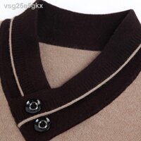 ❆ ấm ápOrdos City Nam giới Áo len Cashmere cổ chữ V dệt kim dày dặn lọ cho trẻ trung và niên cỡ lớn Mùa đông