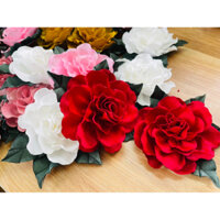 [ ẢNH THẬT 100% ] Cài áo hoa hồng gấm 10cm có kim cài