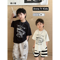 ( Ảnh Thật )[12Kg - 30Kg] Áo Thun , Áo phông hoạ tiết in chữ Bé Trai Trẻ Em