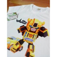 ( ẢNH THẬT) Áo Thun Skin Robot Mini Word  Vải Cotton Thái S042