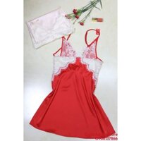 [ ẢNH THẬT ] Đầm ngủ lụa thời trang 2 dây cao cấp gợi cảm họa tiết ren