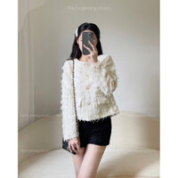 ( Ảnh thật ) Elly Tweed Áo khoác dạ tweed