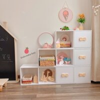 [ Ảnh thật ] Kệ đồ chơi gỗ cho bé , kệ ô vuông, kệ mầm non, kệ montessori, kệ sách cho bé - Toy shelf-