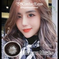 [ Ảnh Thật ] Lens Cận Màu Đen Tự Nhiên Siêu Êm Siêu Mềm Allovera Black - Kính Áp Tròng Hàn Quốc Vassen Sexy Me