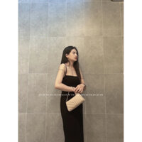 ( Ảnh thật) váy body hai dây thun tăm co giãn