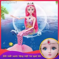 ☂ ▩ [Ảnh thật/Sẵn] Búp bê biết nói 60 cm nàng tiên cá rag búp bê công chúa lớn phù hợp với cô gái búp bê đồ chơi