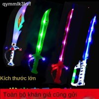□ [Ảnh thật/Sẵn] ❄✷▤[Gửi pin] Nhạc flash dao lớn cá mập kiếm laze phát sáng đạo cụ