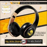 ◕ ♙Anime hai chiều lưỡi kiếm giết ma bao quanh vợ tôi Shanyi nhắc nhở âm thanh tai nghe bluetooth không dây gắn trên đầu