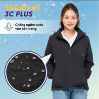 [ ÁO GIÓ NỮ 3C.PLUS - Y&N FASHION ] Áo khoác gió nữ (lót lưới). Hàng 2 lớp dày dặn, mũ có thể tháo rời
