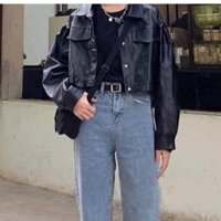 💃 Áo Khoác Da Dáng Bomber Dài Douyin G199 Da đẹp