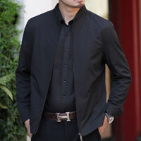 ❈ ❈ Áo khoác mùa xuân cổ nam trung niên và người cao tuổi Áo khoác bố dáng rộng Áo khoác thường ngày Xuân Thu Mặc nam NZ250112