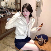 𝐋𝐨𝐥𝐢𝐬𝐭𝐨𝐫𝐞 - Áo len dài tay dệt kim thủy thủ phong cách Hàn Quốc