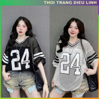 🔥 Áo Lưới Thể Thao Nữ Form Rộng Số 24 – Phong Cách Cá Tính, Cực Chất, Dễ Phối Đồ, Chất Liệu Thoáng Mát 🔥